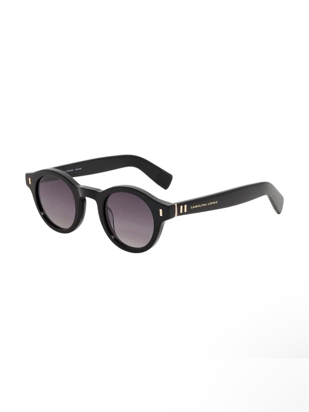 NEW Carolina Lemke Black Sonix Round Sunglasses CL9379 Monochrome Normcore